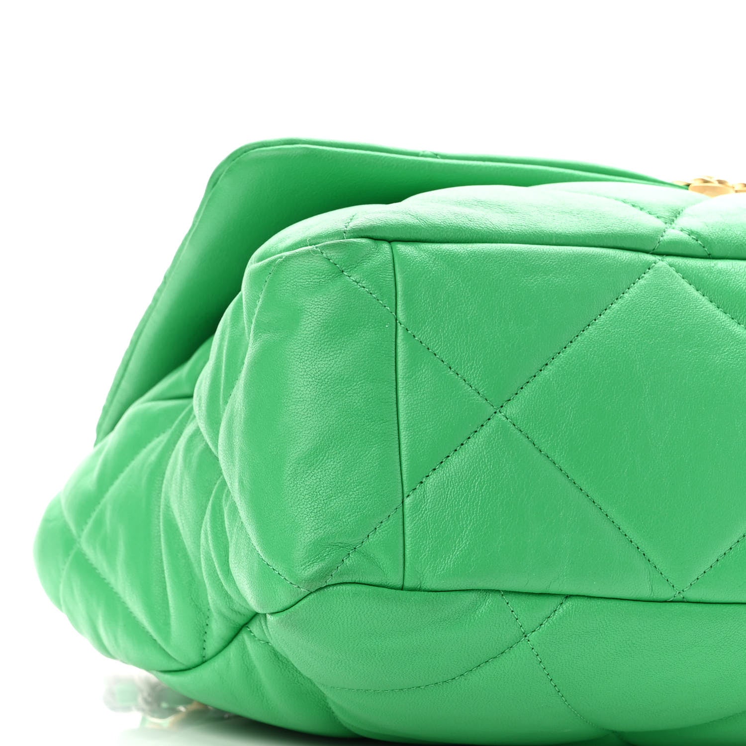 Chanel Lambskin Quilted Maxi Chanel 19 Flap Green 9 of 11