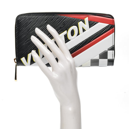 Louis Vuitton Epi Damier Race Zippy Wallet Black Yellow 2 of 7