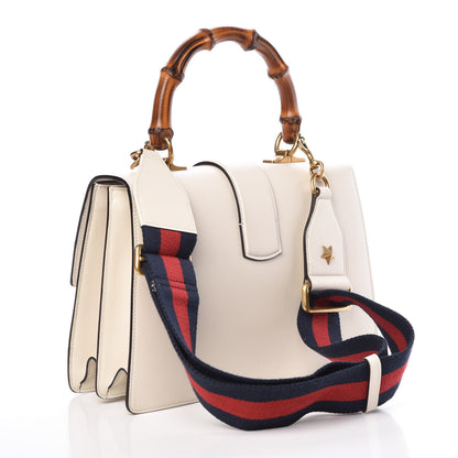 Gucci Calfskin Bamboo Web Medium Dionysus Top Handle Bag White Blue Hibiscus Red 3 of 9