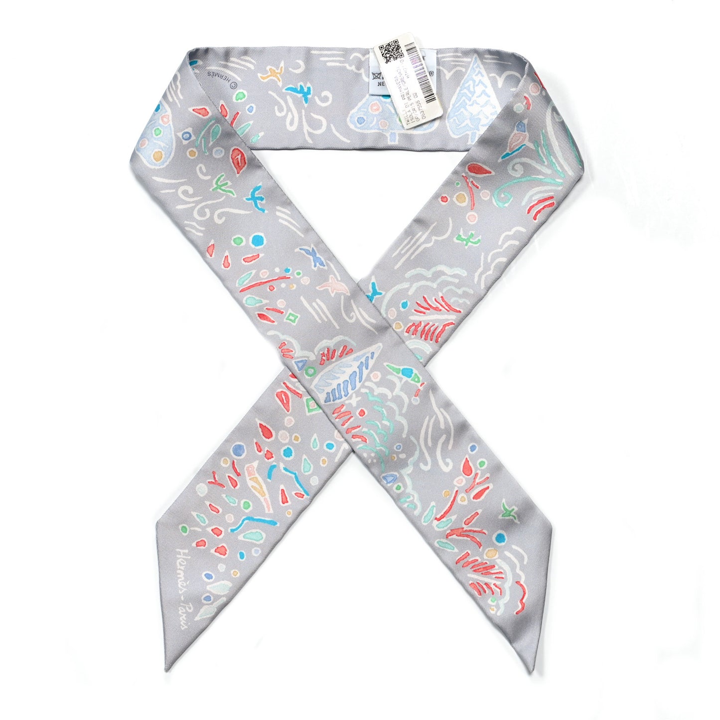 Silk Isola Di Primavera Twilly Gris Perle Grenadine