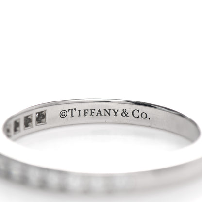 Tiffany Platinum Diamond 3mm Half Circle Wedding Band Ring 49 5 4 of 5