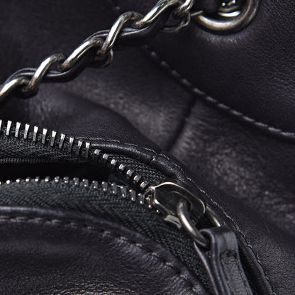 Chanel Lambskin Quilted Drawstring Backpack Black 10 of 16