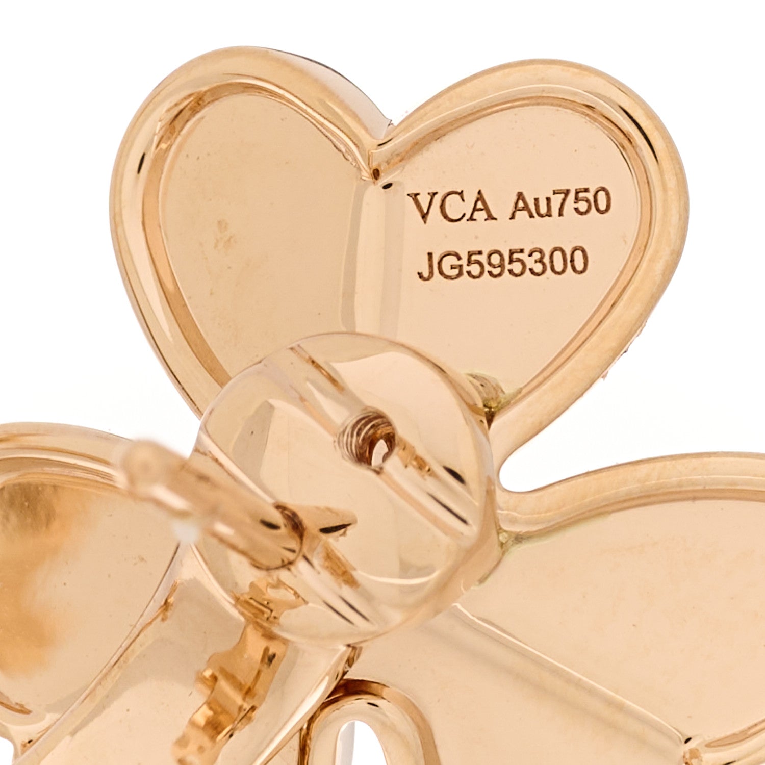 Van Cleef & Arpels 18K Rose Gold Diamond Small Frivole Earrings 4 of 5