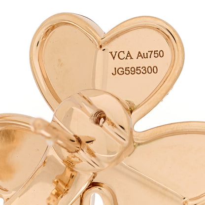 Van Cleef & Arpels 18K Rose Gold Diamond Small Frivole Earrings 4 of 5