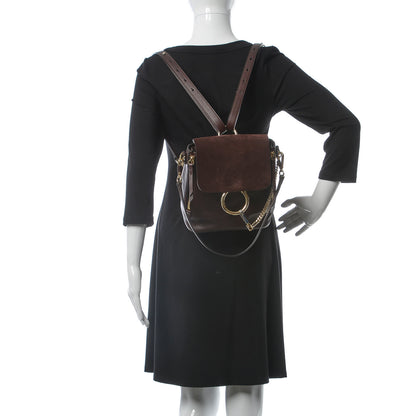 Chloe Suede Calfskin Small Faye Backpack Carbon Brown 2 of 19