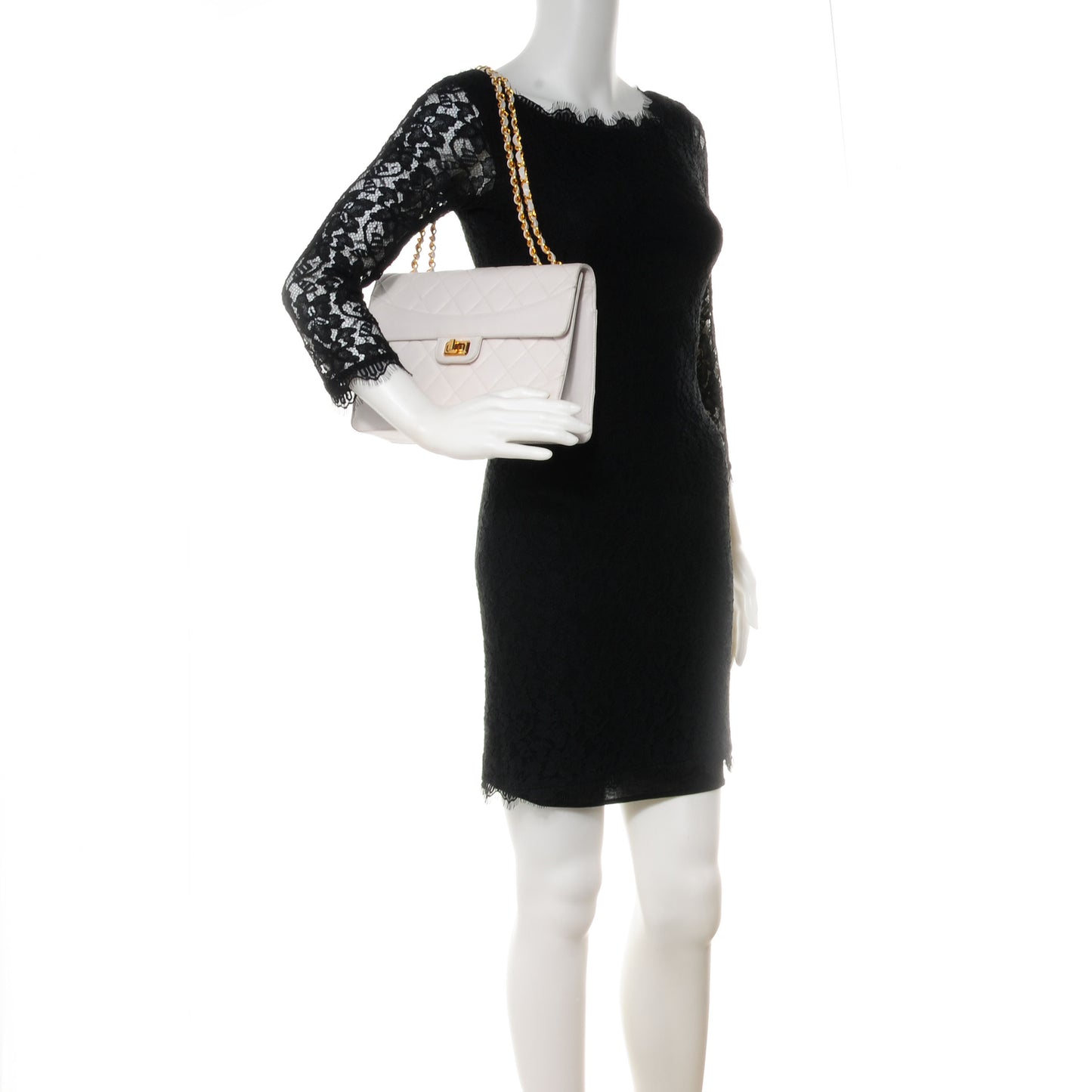 Lambskin Medium Single Flap White