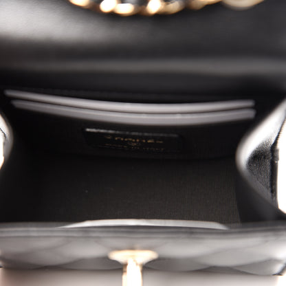 Chanel Lambskin Quilted Mini Trendy CC Chain Wallet Black 5 of 11