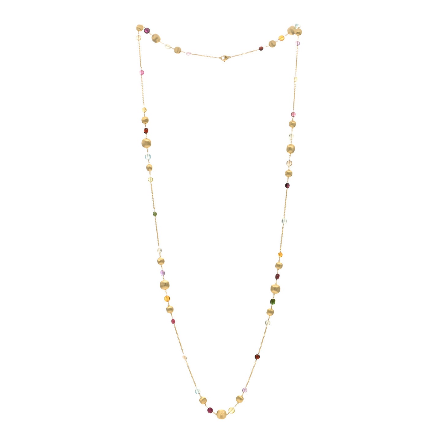 18K Yellow Gold Multi Gemstone Paradise Necklace