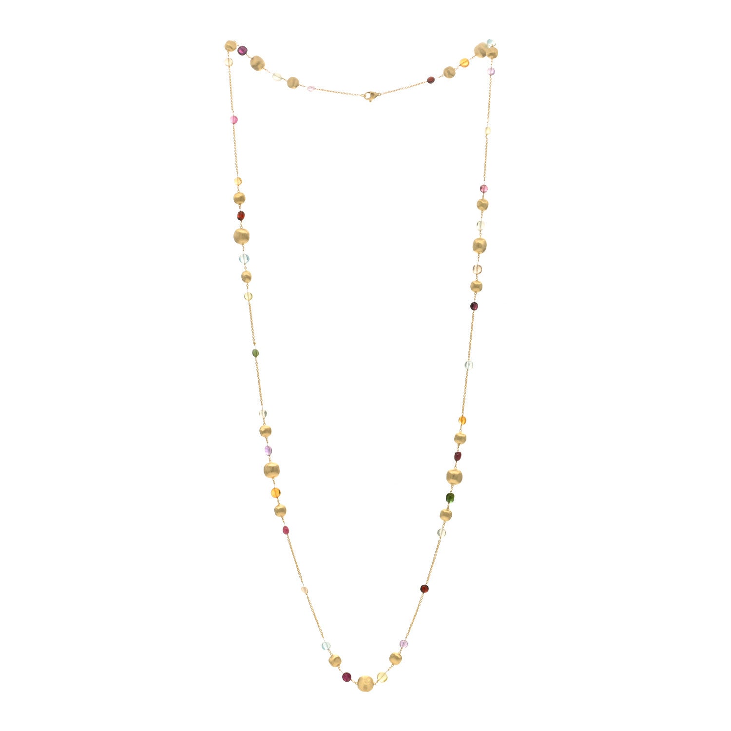 Marco Bicego 18K Yellow Gold Multi Gemstone Paradise Necklace 2 of 3