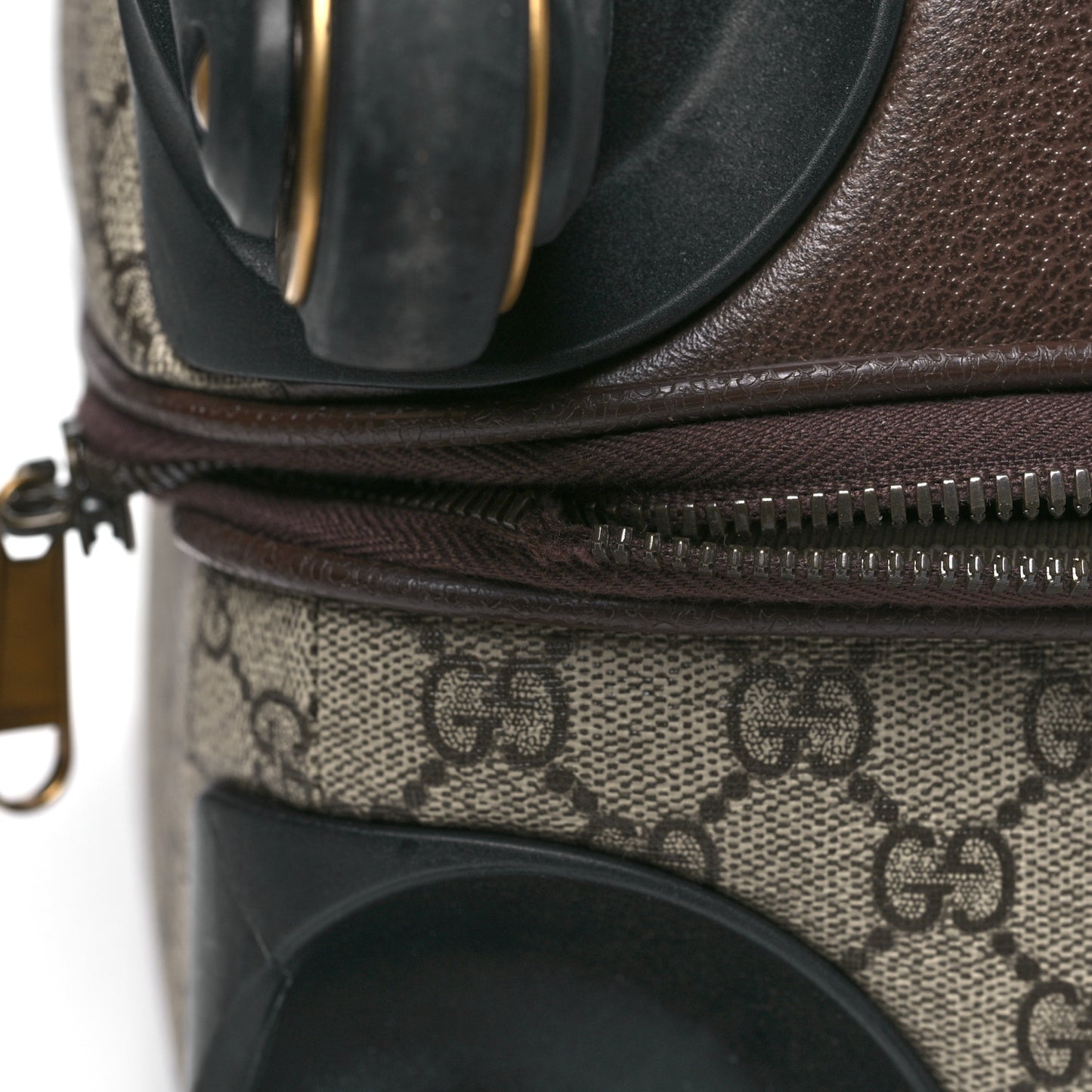 GG Supreme Monogram Web Medium Savoy Trolley Beige Ebony