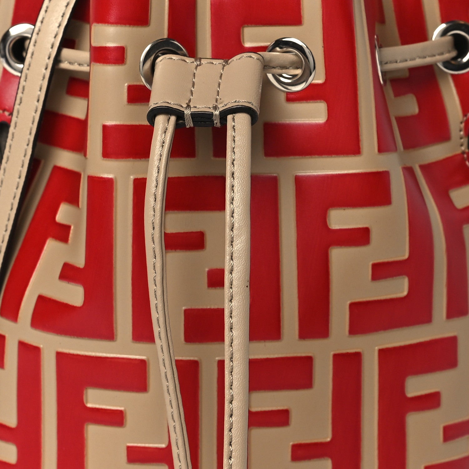 Fendi Vitello Liberty F is Fendi FF Embossed Mini Mon Tresor Bucket Bag Amido Fiamma 9 of 11