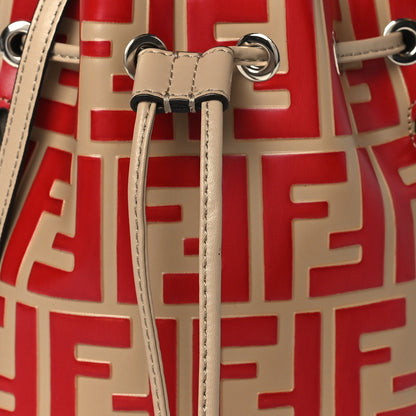 Fendi Vitello Liberty F is Fendi FF Embossed Mini Mon Tresor Bucket Bag Amido Fiamma 9 of 11