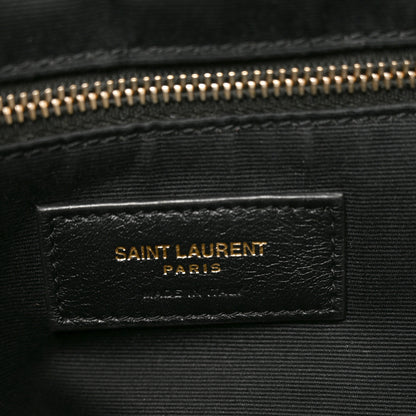 Saint Laurent Calfskin Y Quilted Monogram Large Loulou Shopper Black 6 of 10