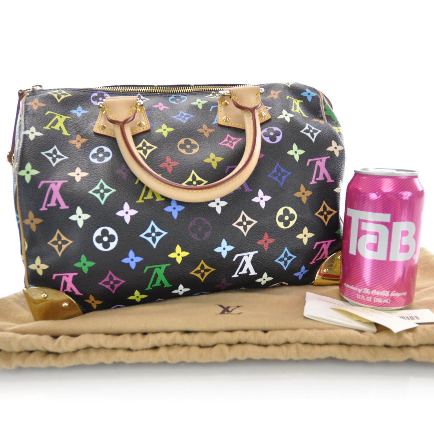 Louis Vuitton Monogram Multicolor Speedy 30 Black 3 of 7