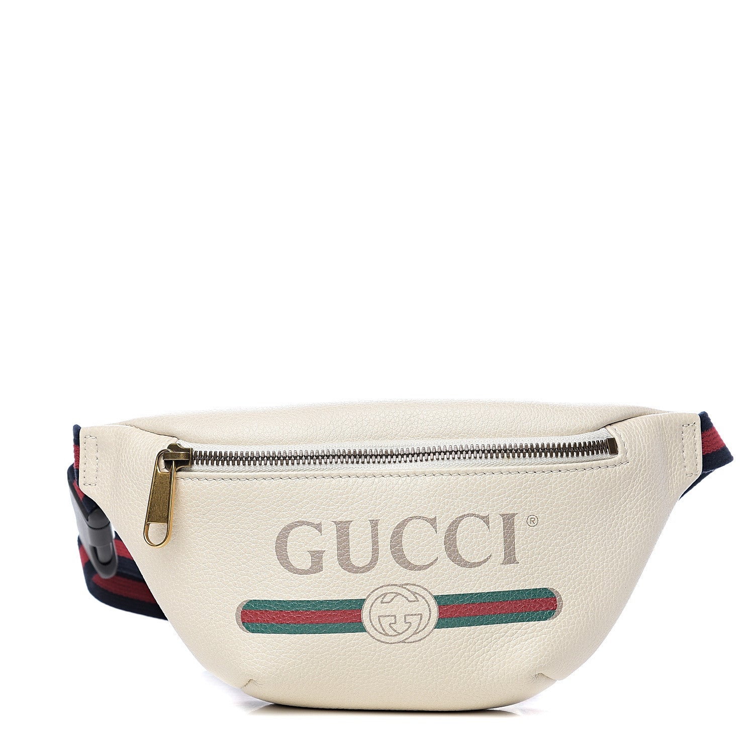 Gucci Grained Calfskin Small Logo Belt Bag White 1 of 10