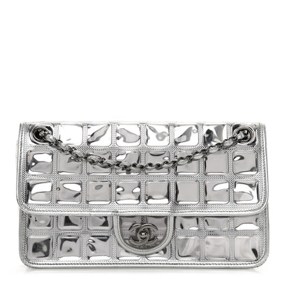 Chanel Vinyl Large Ice Cube Flap Silver 1 of 9