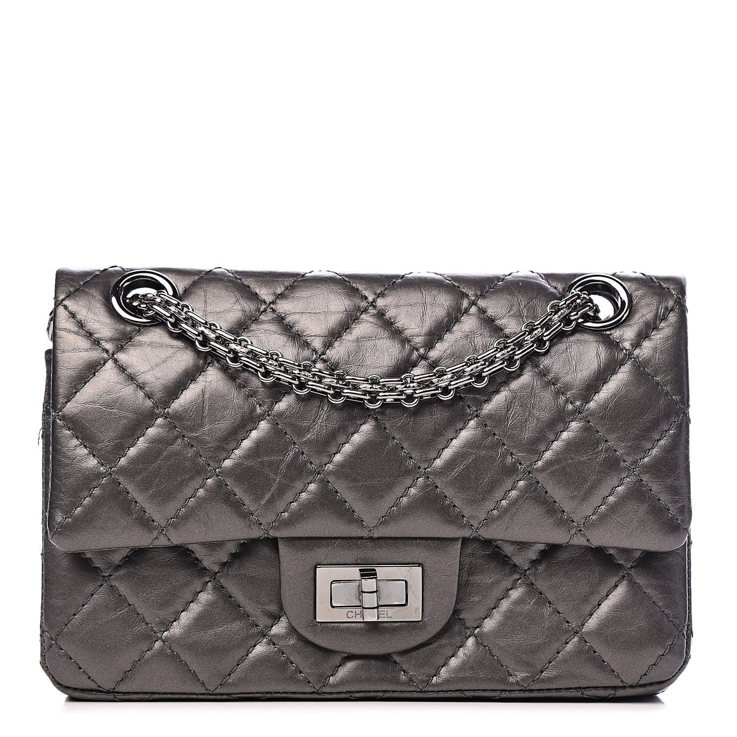 Aged Calfskin Quilted 2.55 Reissue 224 Flap