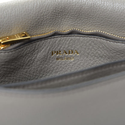 Prada Vitello Daino Flap Crossbody Argilla 7 of 9