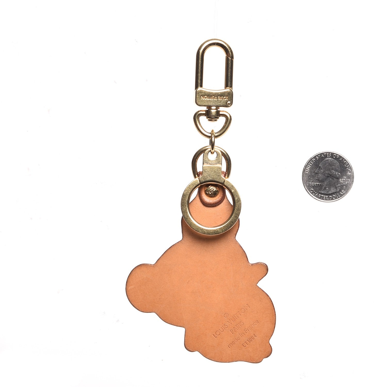Louis Vuitton Vachetta Monogram Panda Key Ring Bag Charm 2 of 4