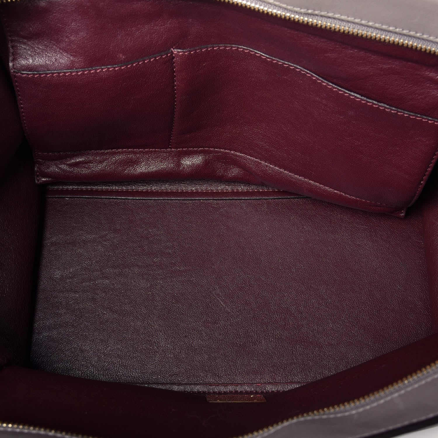 Celine Crocodile Embossed Nubuck Medium Trapeze Grey 6 of 9