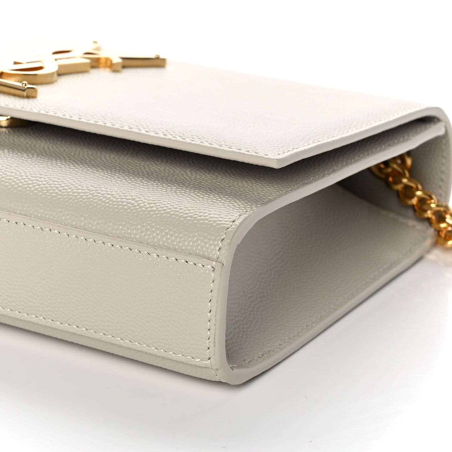 Grain De Poudre Small Monogram Kate Satchel Crema Soft