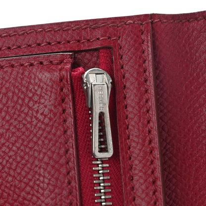 Hermes Epsom Bearn Gusset Wallet Rouge Grenat 9 of 12
