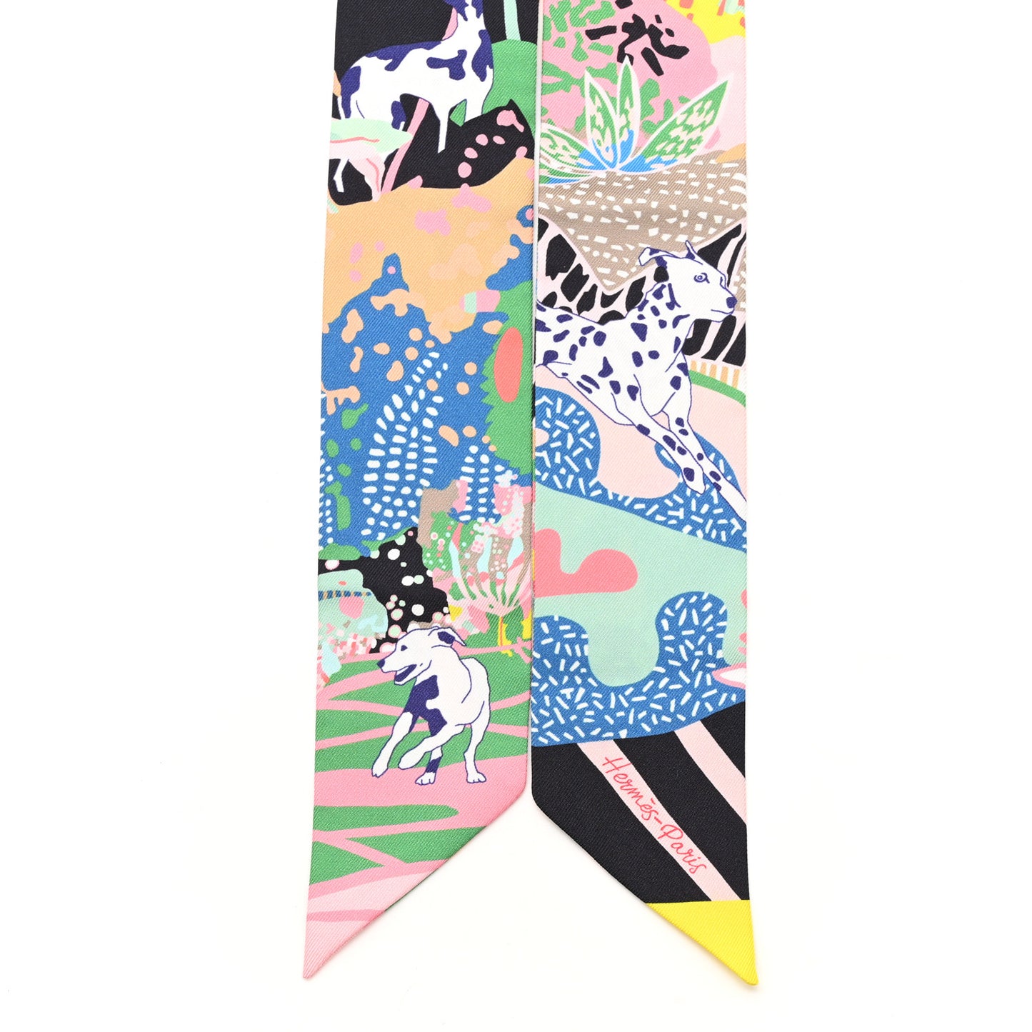 Silk En Liberte Twilly Rose Vert Bleu