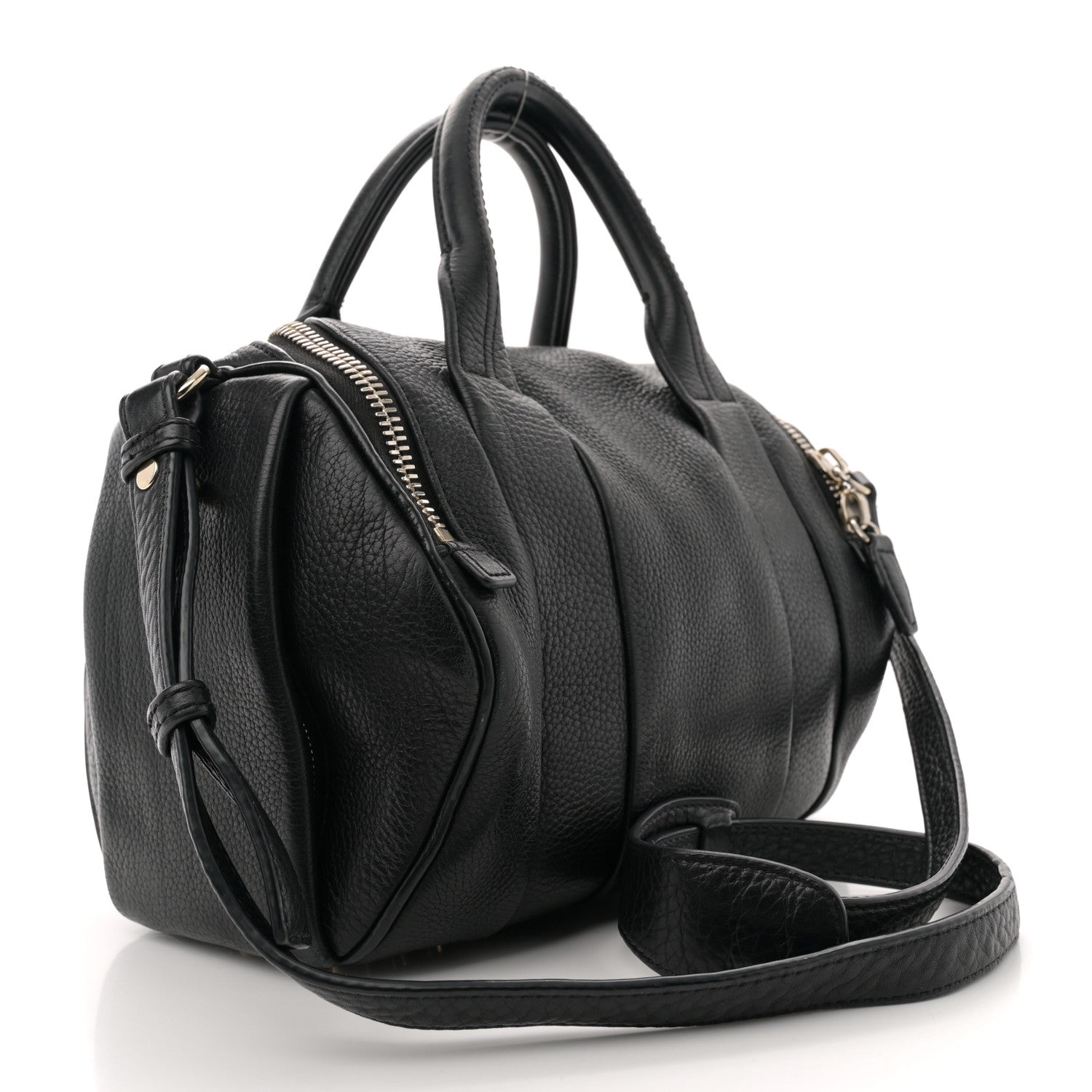 Alexander Wang Pebbled Lambskin Rockie Black Pale Gold Hardware 2 of 13