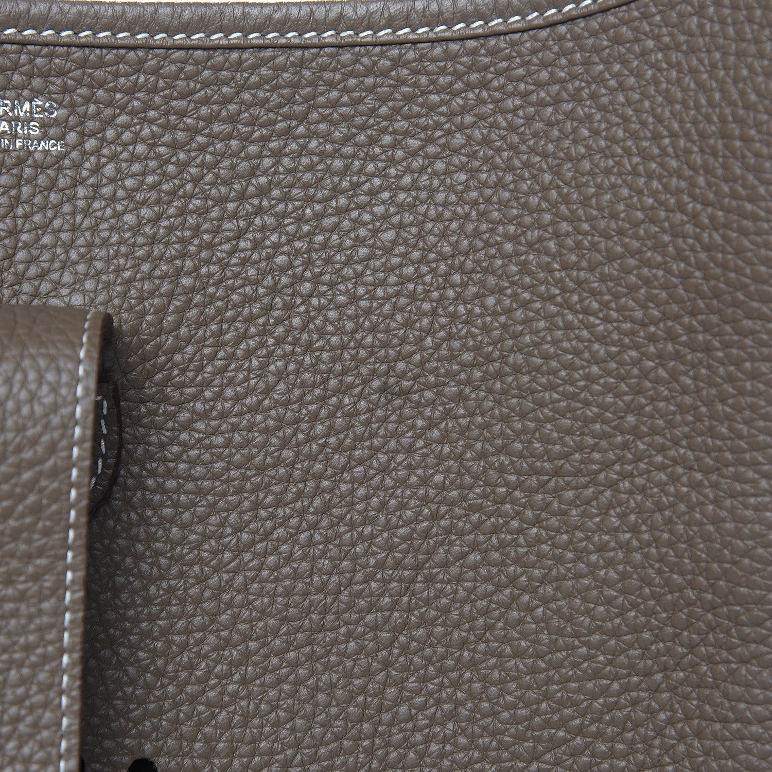 Hermes Taurillon Clemence Evelyne III GM Etoupe 12 of 13