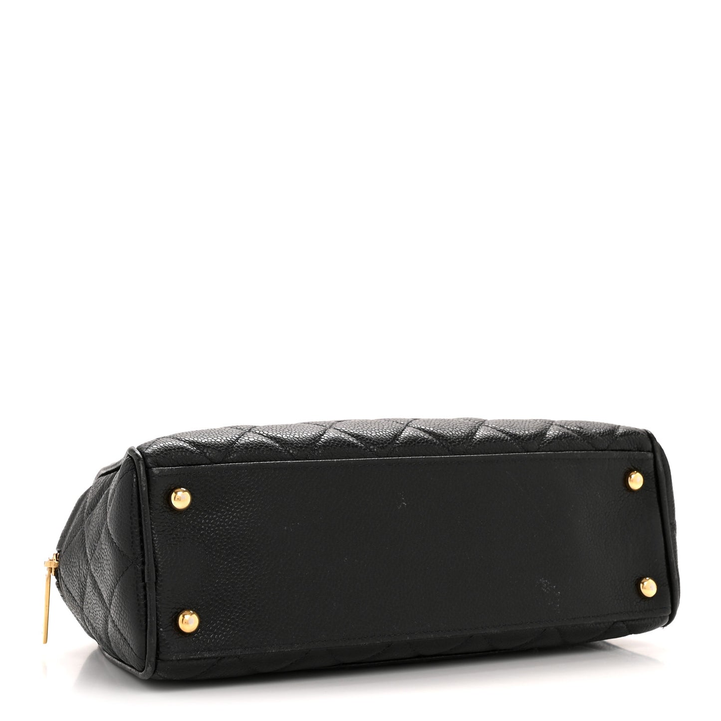Caviar Quilted Small Bowler Black