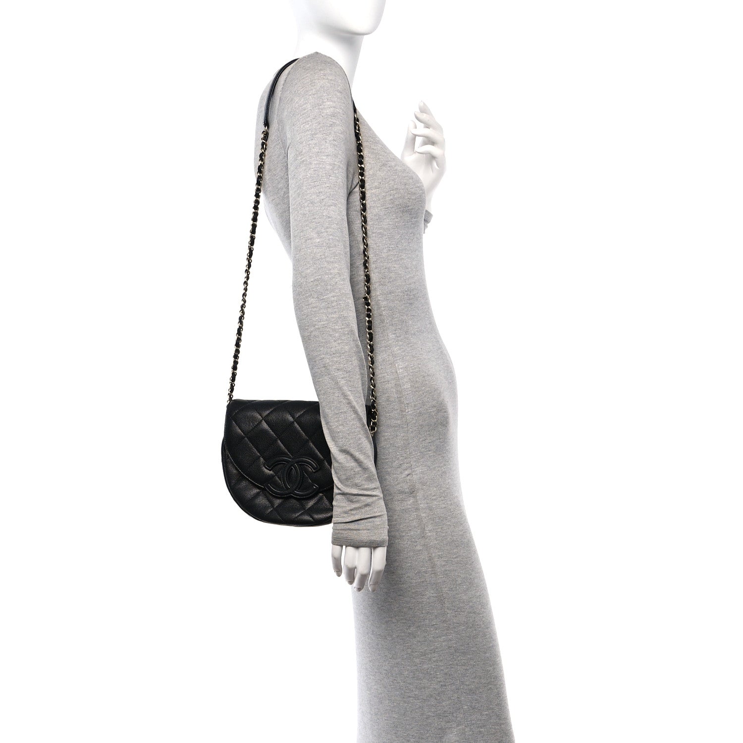 Chanel Caviar Quilted Small Messenger Flap Black 2 of 10