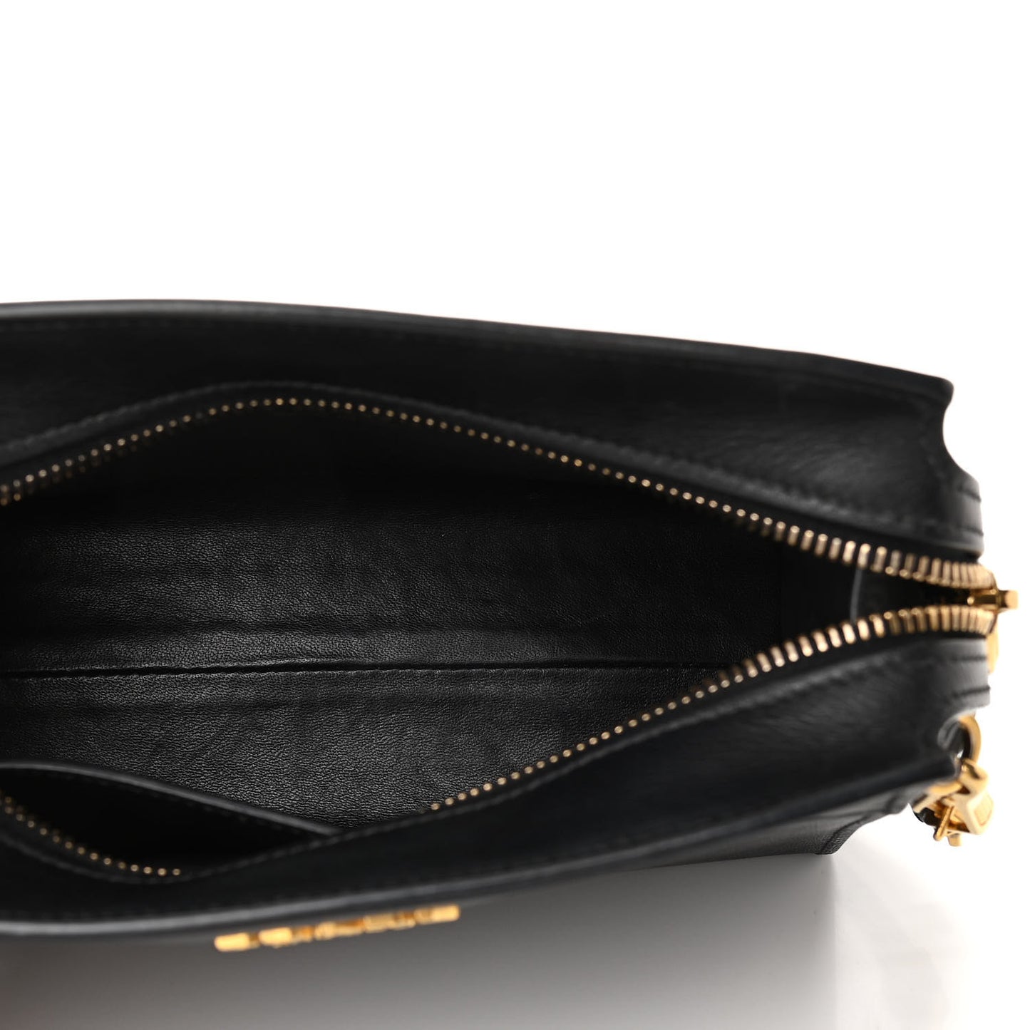 Saffiano City Calfskin Esplanade Crossbody Bag Black