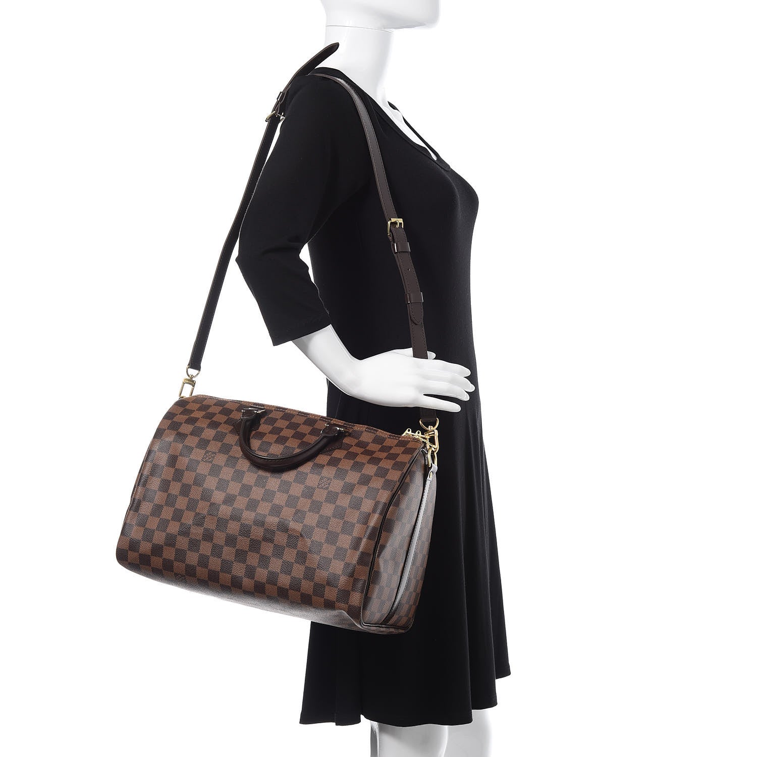 Louis Vuitton Damier Ebene Speedy Bandouliere 35 2 of 10