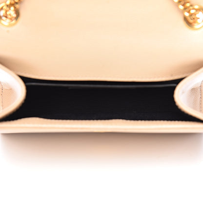 Saint Laurent Grain De Poudre Small Monogram Kate Satchel Nude Powder 5 of 15