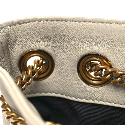 Saint Laurent Lambskin Matelasse Monogram Joe Nano Bucket Bag Blanc Vintage 12 of 13