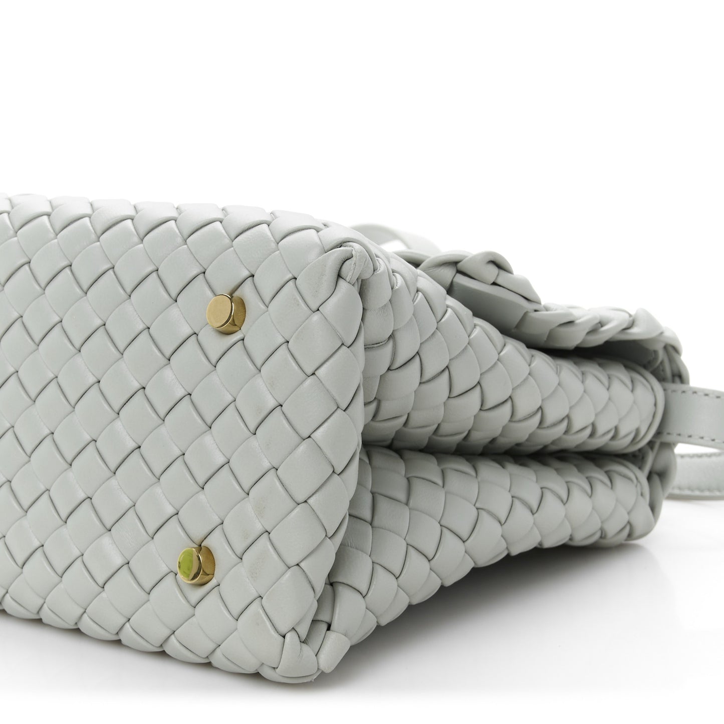 Nappa Intrecciato Patti Top Handle Bag Agate Grey