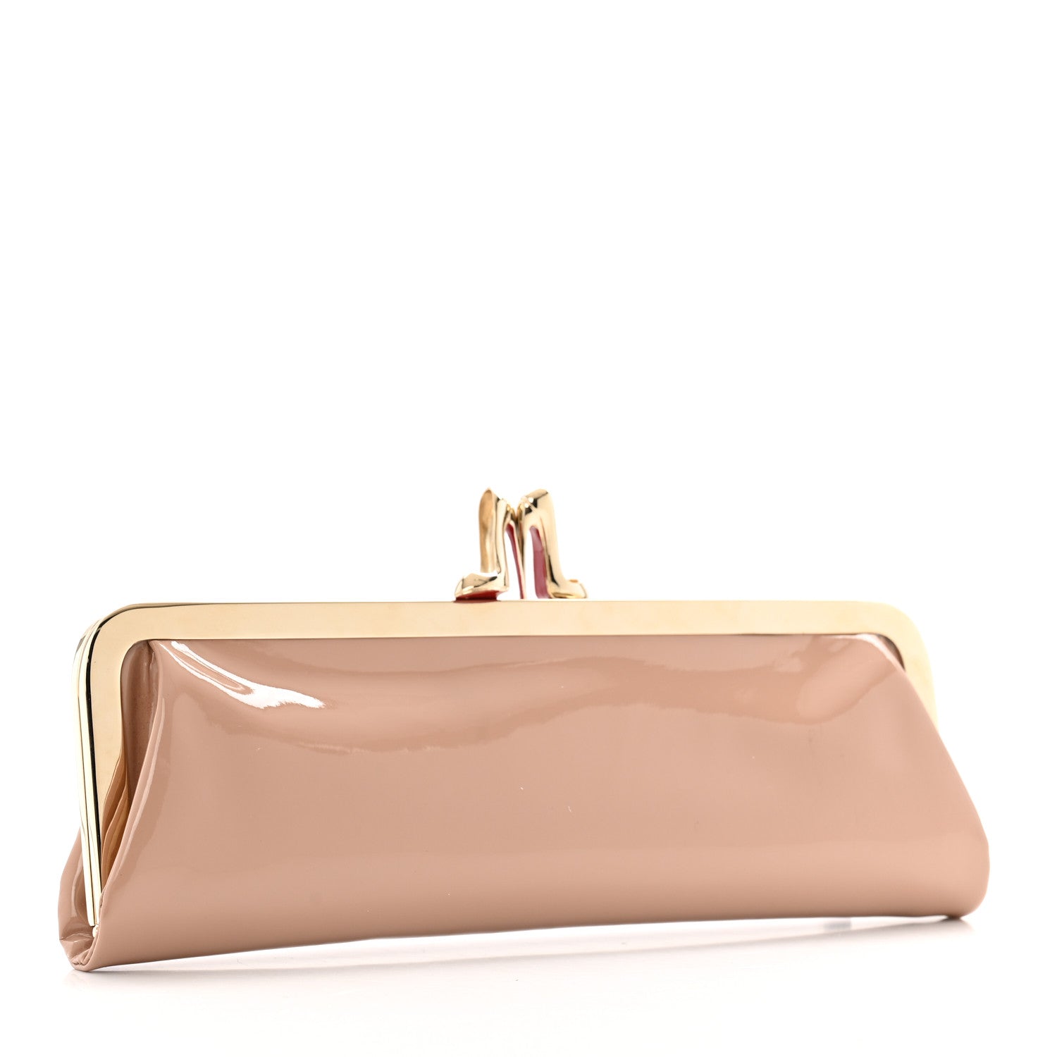 Christian Louboutin Patent Miss Loubi Clutch Nude 3 of 8