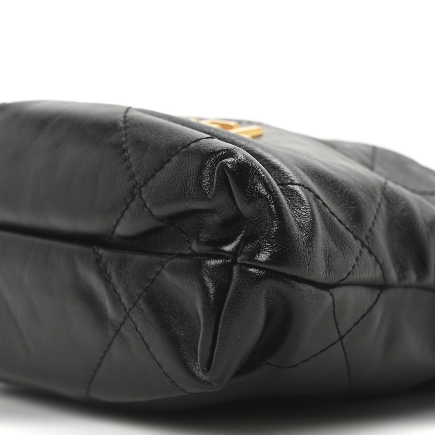 Chanel Shiny Calfskin Quilted Mini Chanel 22 Black 9 of 10