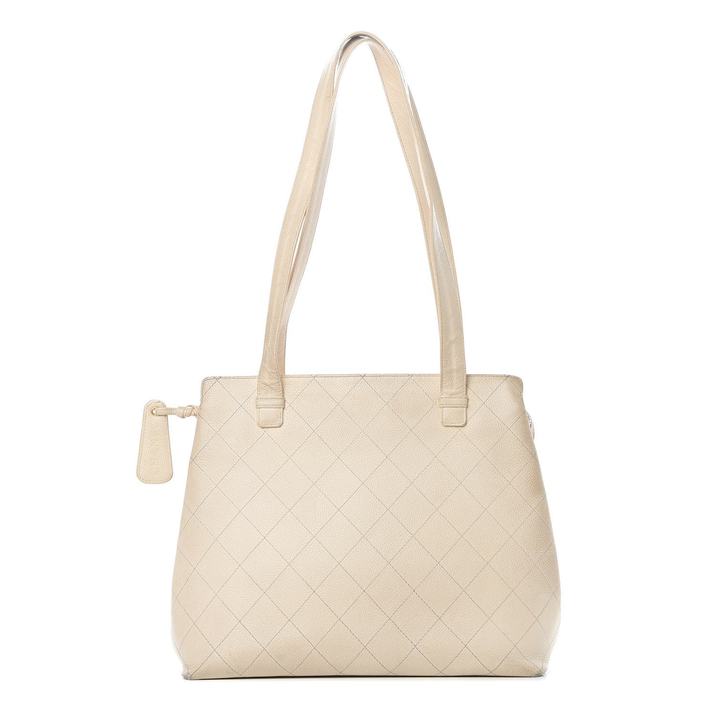 Caviar Stitched Tote Beige