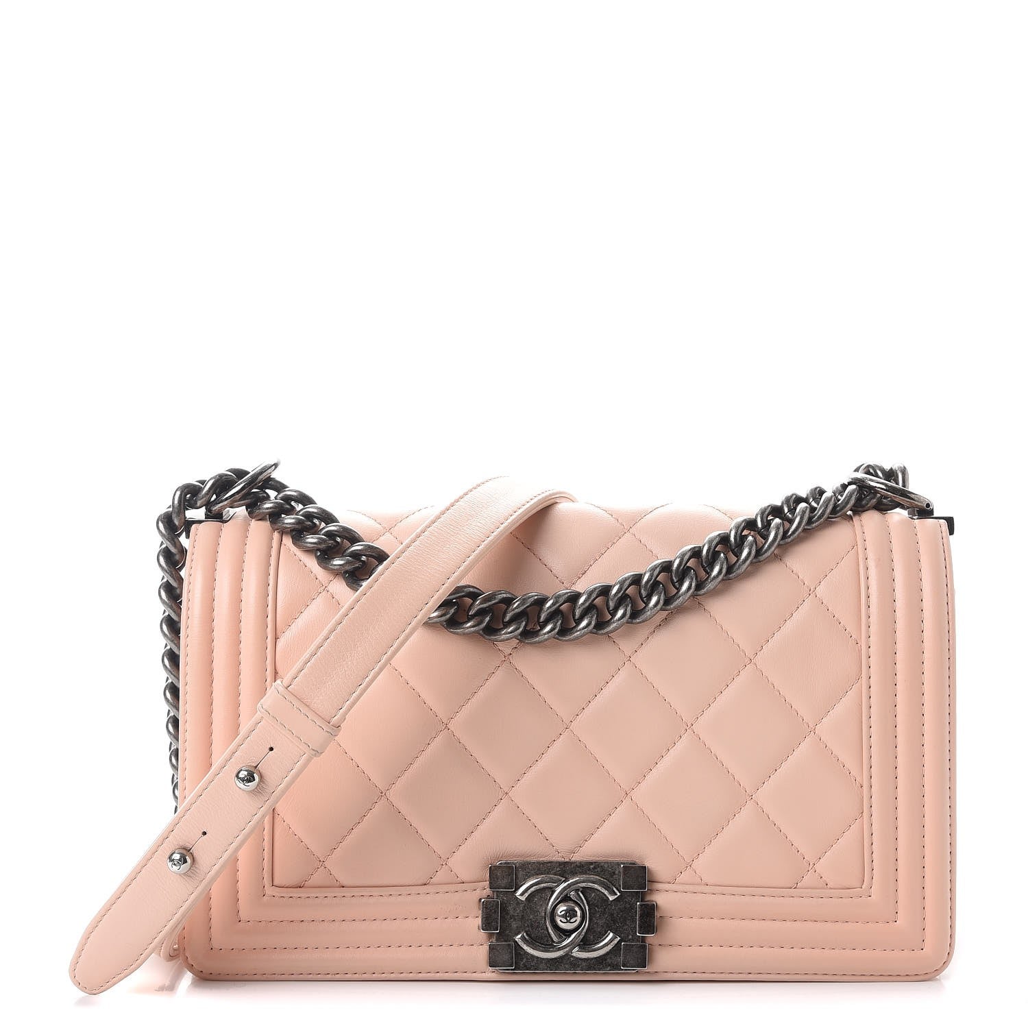 Chanel Lambskin Quilted Medium Boy Flap Light Pink 1 of 10