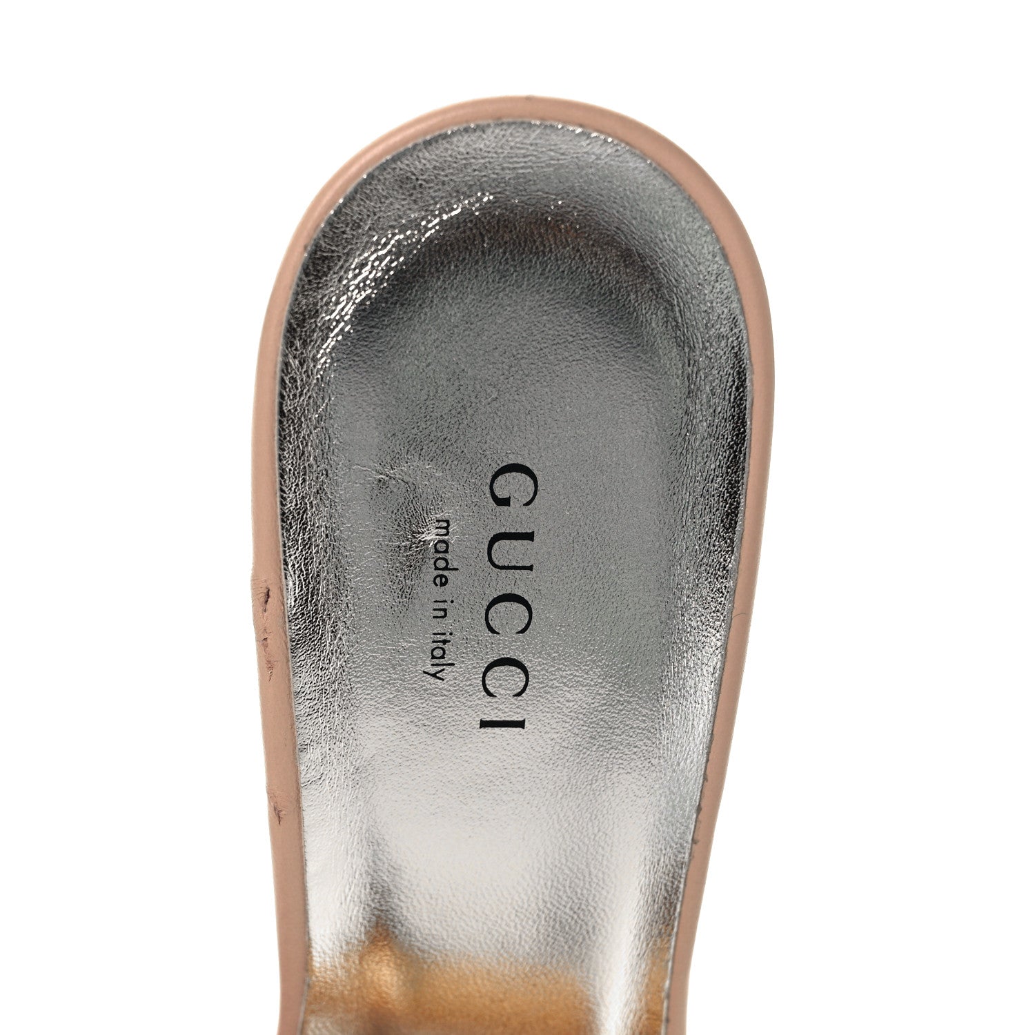 Gucci Nappa Dora Tiger Head Mid Heel Slide Sandals 37.5 Skin Rose 14 of 20