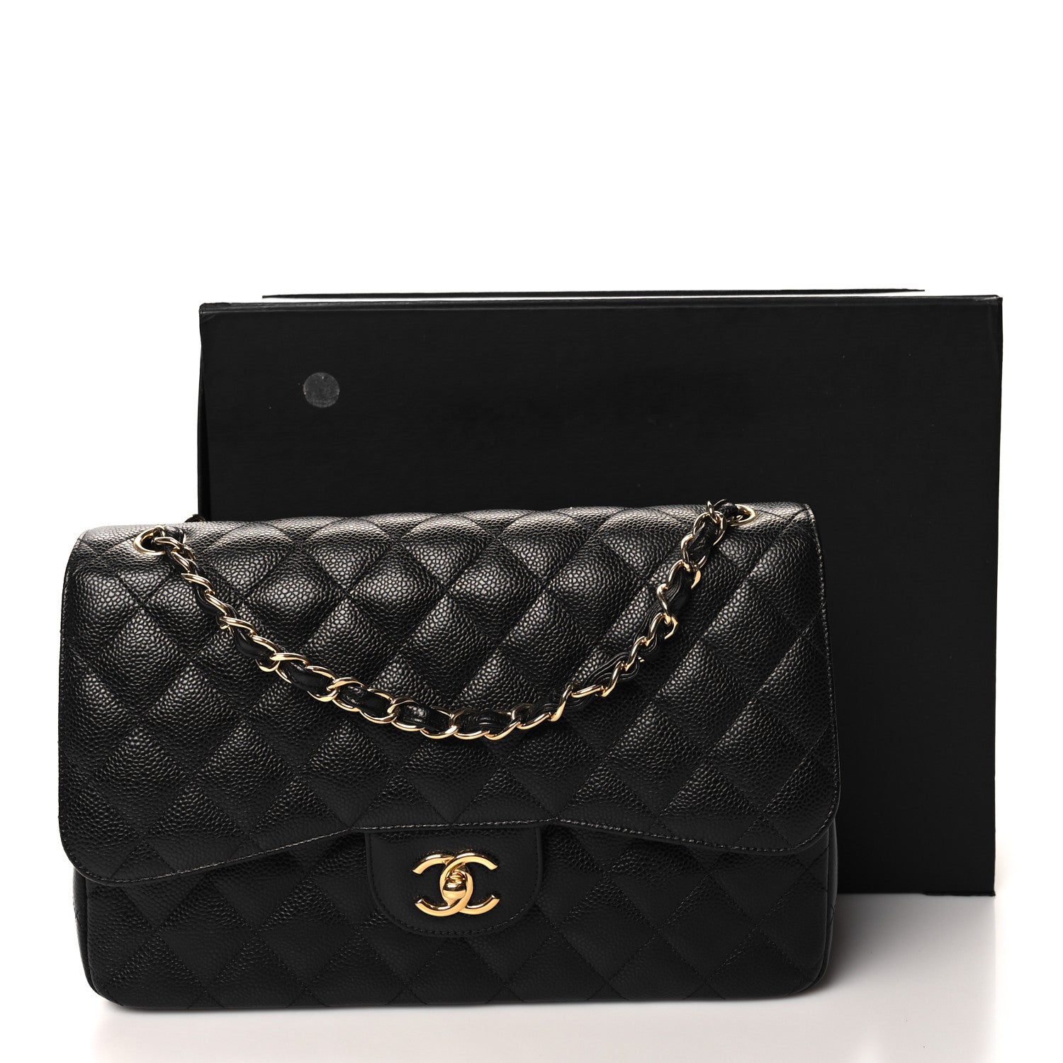 Chanel Caviar Quilted Jumbo Double Flap Black 11 of 11