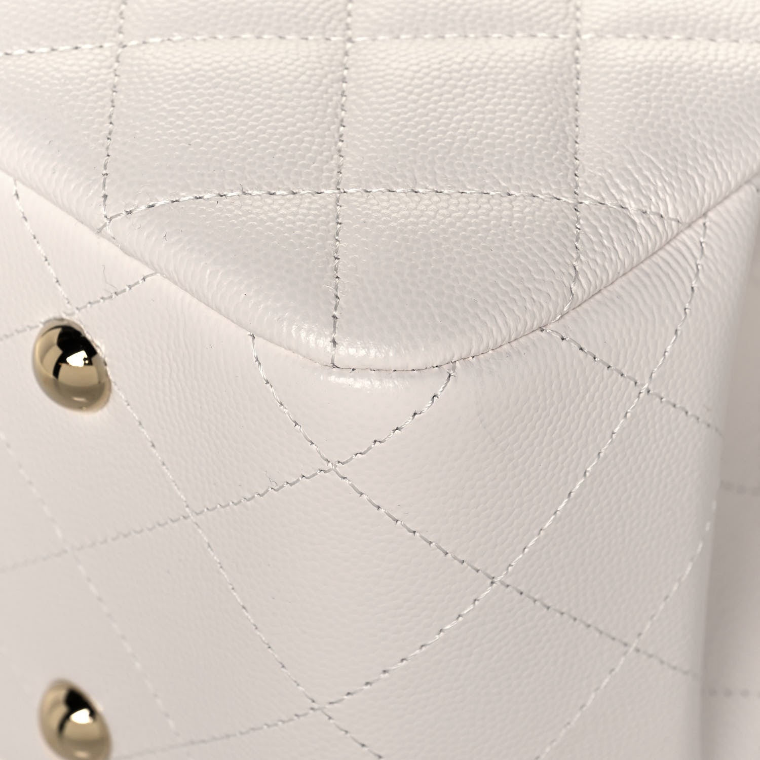 Chanel Caviar Quilted Large Classic Shopping Tote White 10 of 13