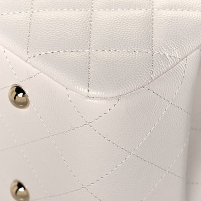 Chanel Caviar Quilted Large Classic Shopping Tote White 10 of 13