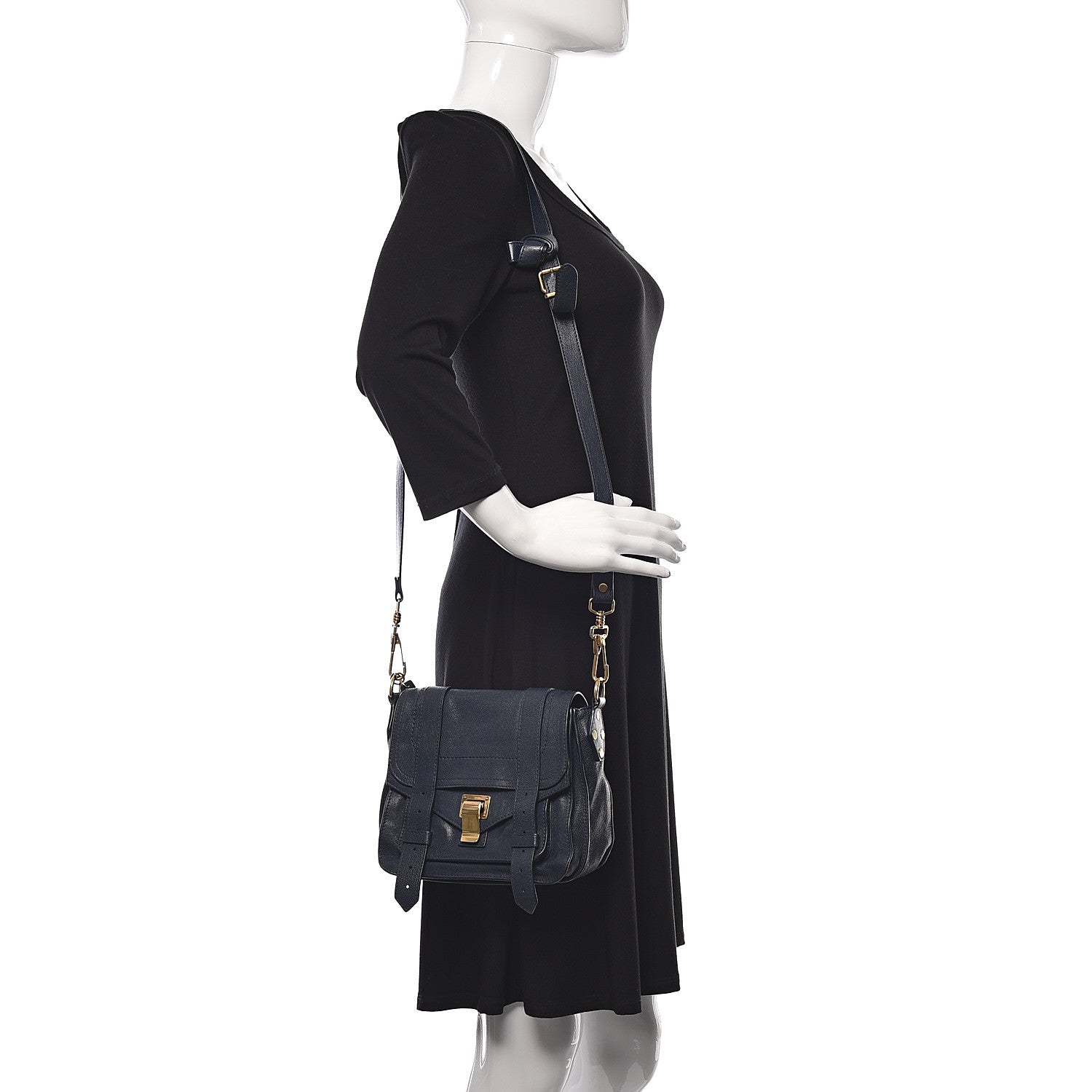 Proenza Schouler Lambskin PS1 Mini Crossbody Bag Indigo 2 of 13