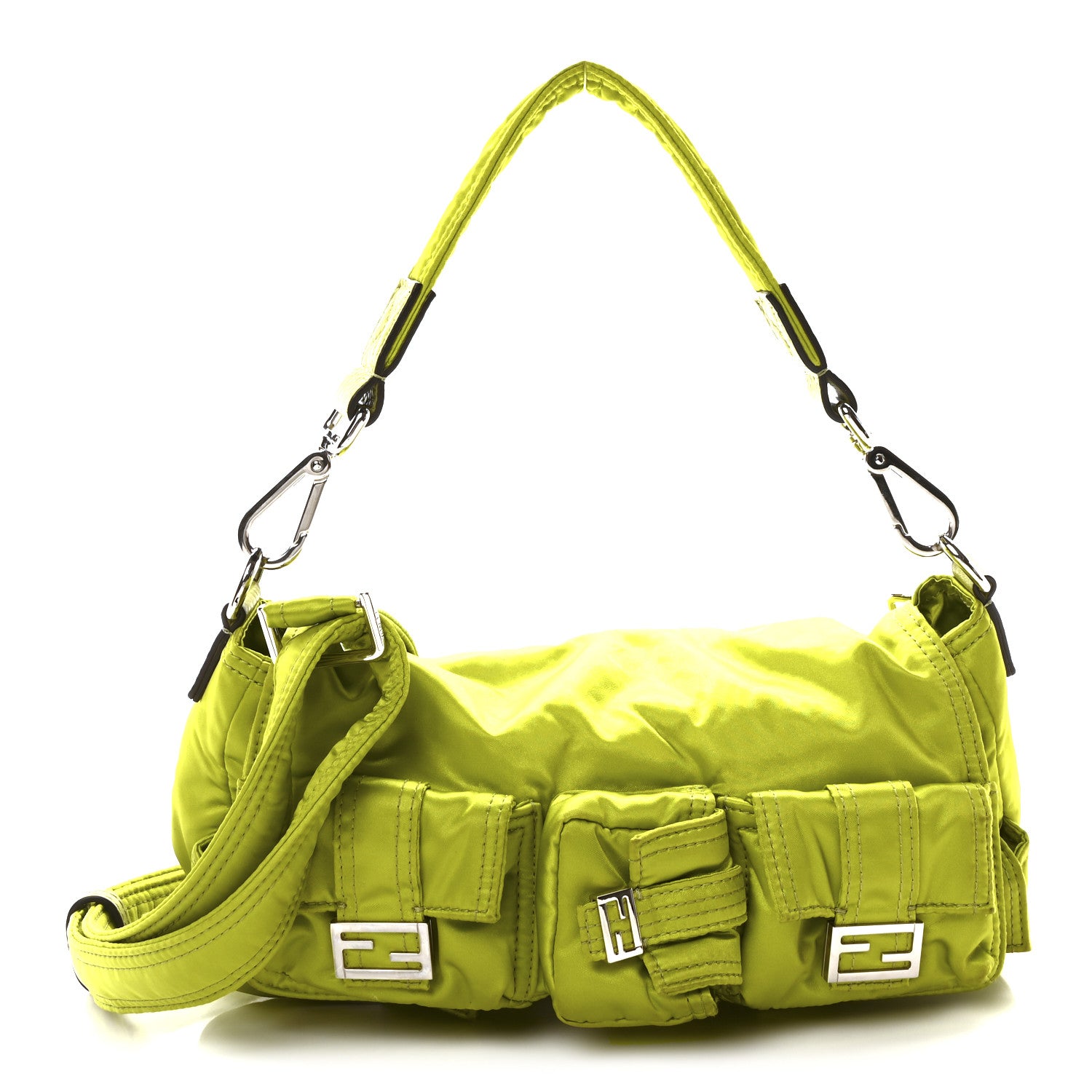 Fendi Econyl Cuoio Romano Multipocket Baguette Wasabi 1 of 10