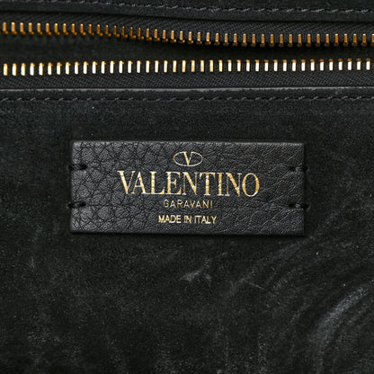 Valentino Garavani Grained Calfskin Quilted Large Roman Stud Tote Black 6 of 10