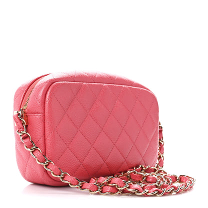 Chanel Iridescent Caviar Small Timeless Camera Case Coral 3 of 10