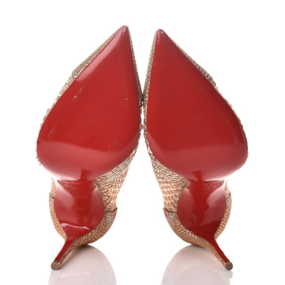 Christian Louboutin Glitter Diams Paillettes Gipsybootie 100 Ankle Boots 40 Nude 5 of 10