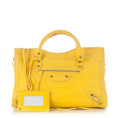 Balenciaga Supple Grained Calfskin Classic Silver Hardware Highlight City Jaune Soleil 1 of 11